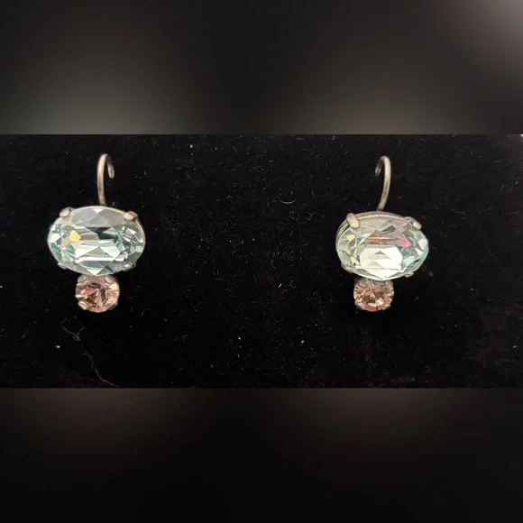 Sabika Silver and Crystal Earrings - Picture 2 of 2